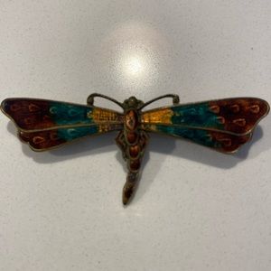 Vintage Brass & Enamel Pin